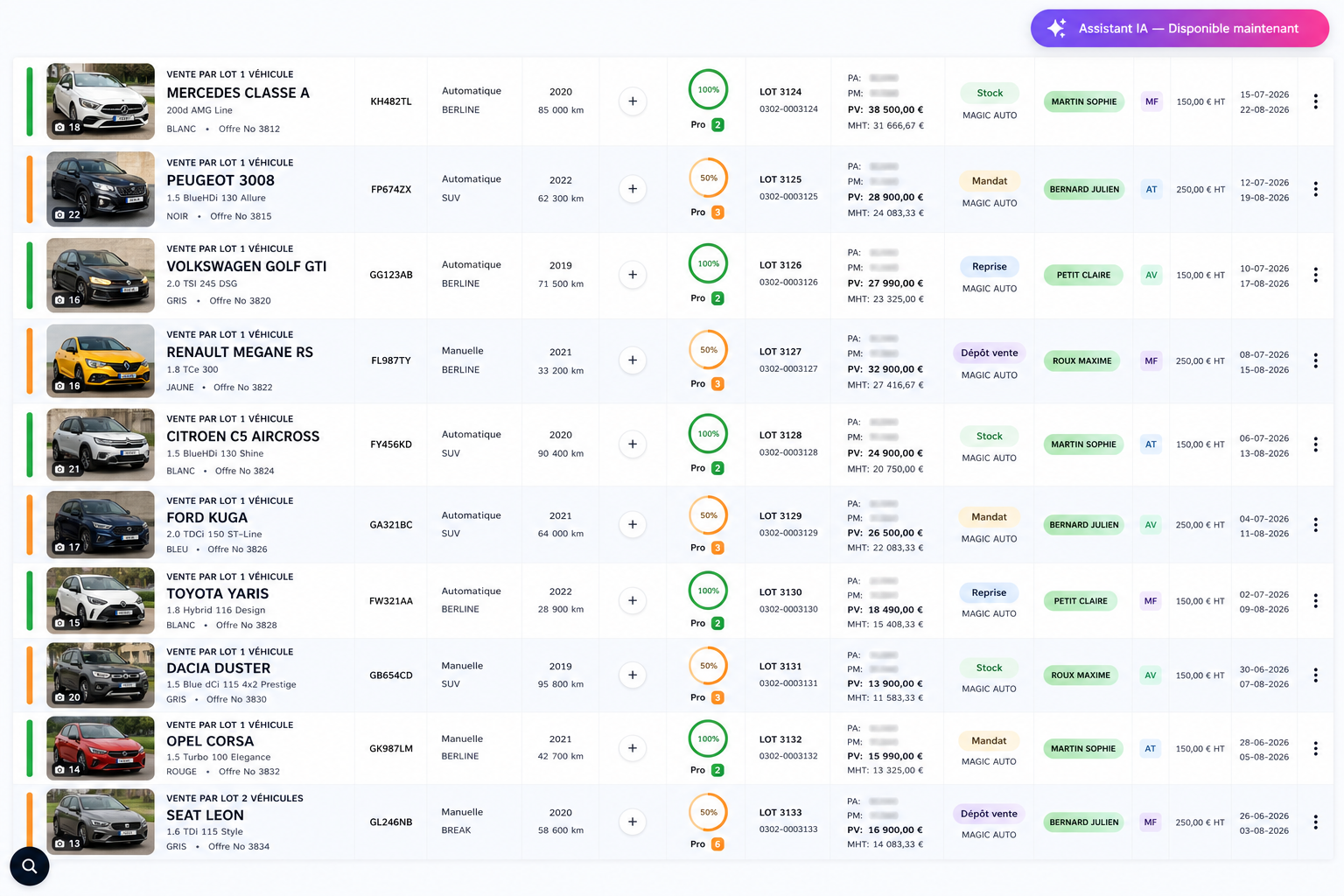 CRM Spider VO — centralisation des leads VO